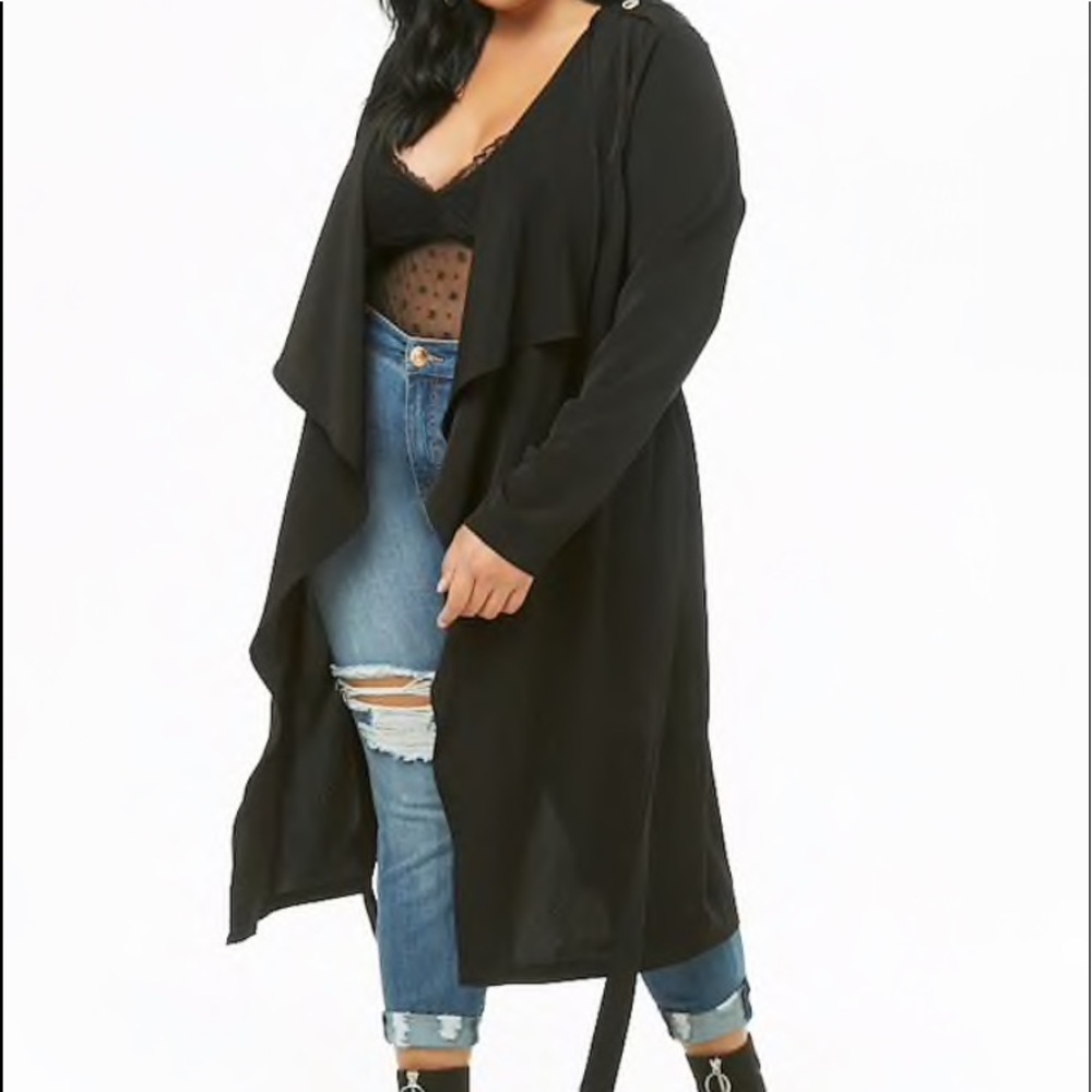 Draped front cardigan